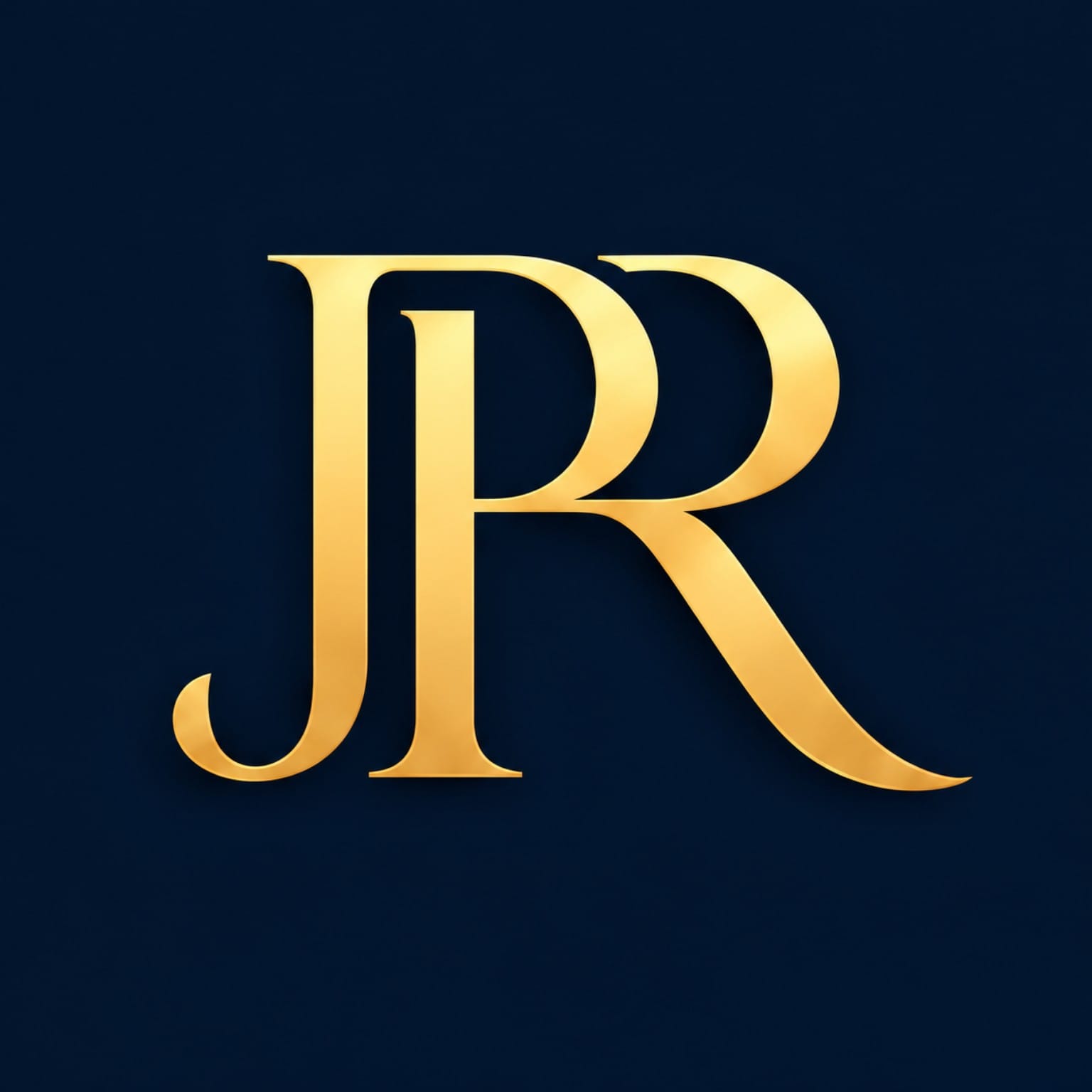JPR gold monogram logo